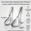 Ultimate Multi-Functional Kitchen Spoon | Pro-Grade 304 Stainless Steel Grater, Masher, Pasta Server & More
