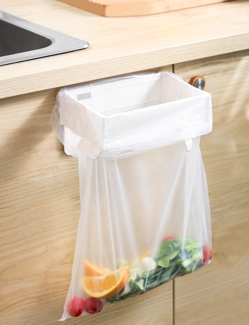 Wall-Mounted Foldable Household Trash Bag Holder